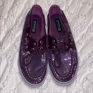 Purple Sequin Sperry TopSider